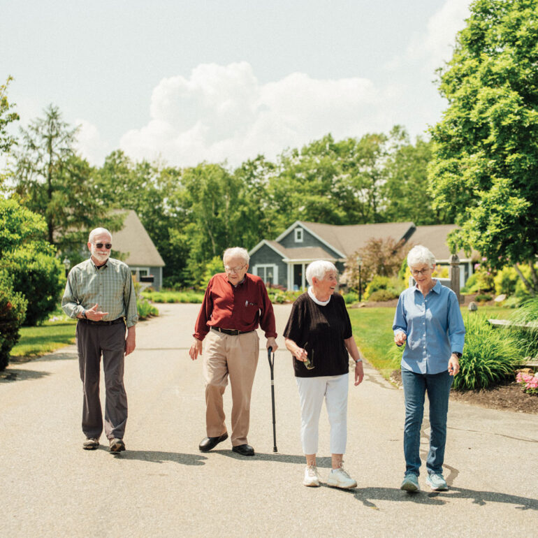 Highland Green residents Peter Wood, Jim Von Benken, Sally Von Benken, and Ellen Wood