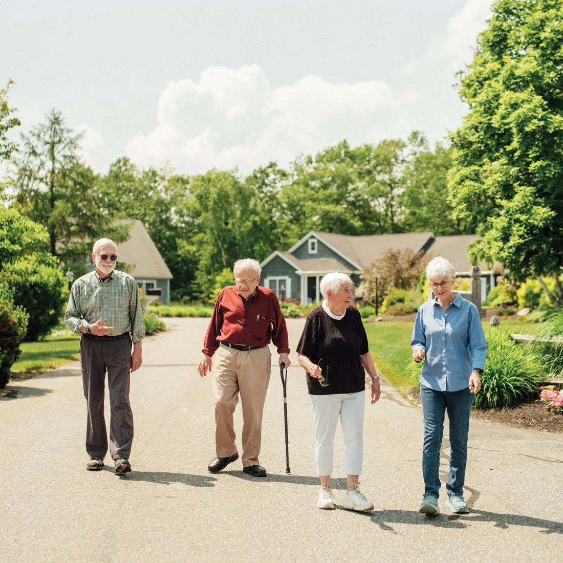Highland Green residents Peter Wood, Jim Von Benken, Sally Von Benken, and Ellen Wood