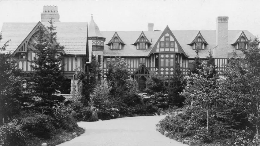 The Eyrie, a Tudor-style formerly owned by John D. Rockefeller Jr. and his wife, Abby