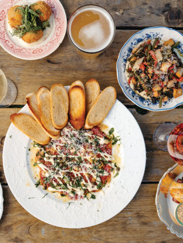 spread of dishes from the Rooting Pig at Broad Arrow Farm, including charcuterie
