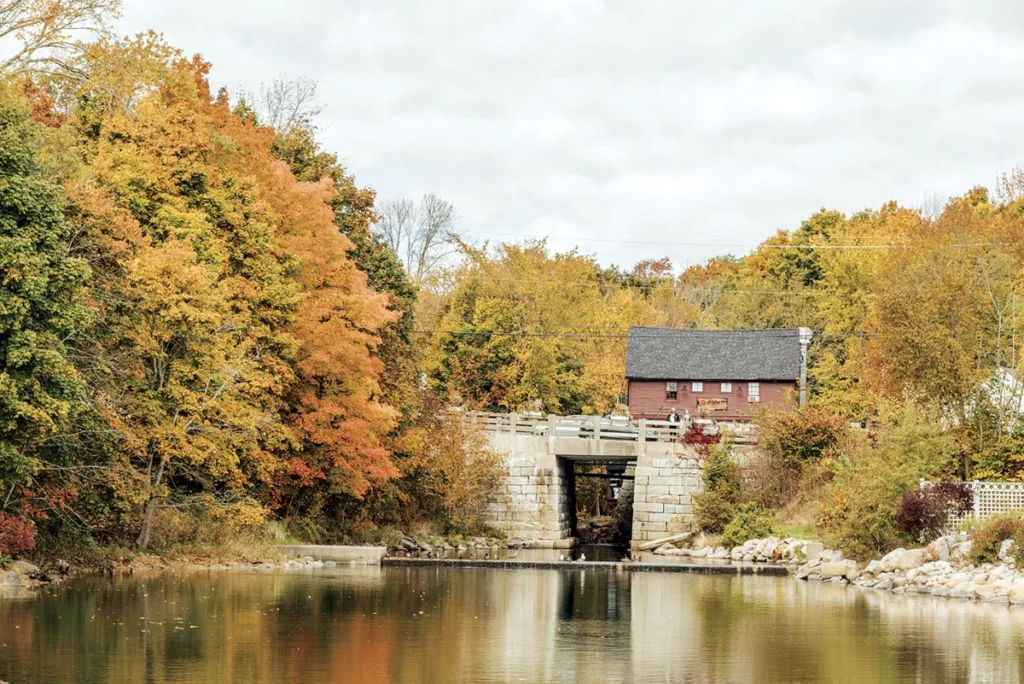 downtown Blue Hill’s Mill Stream Bridge