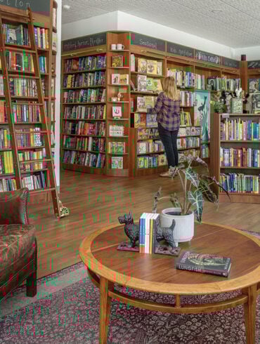 inside Back Cove Books, in Portland