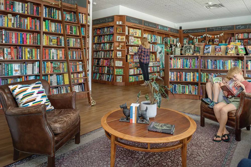 inside Back Cove Books, in Portland
