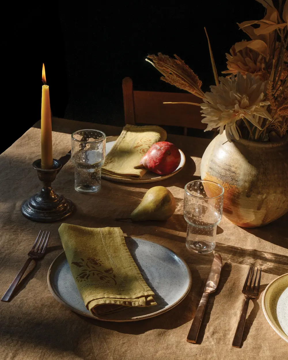 Maine-made thanksgiving table setting