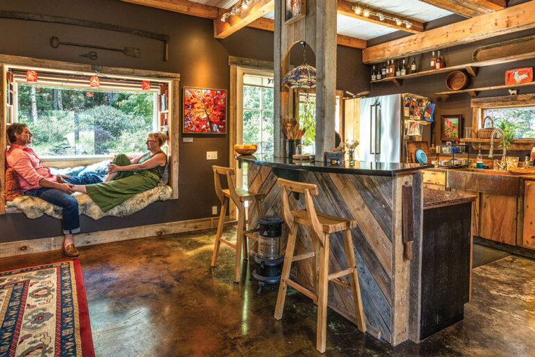 inside Art Acre, a home-gallery mash-up, called Art Acre, in Southwest Harbor, Maine