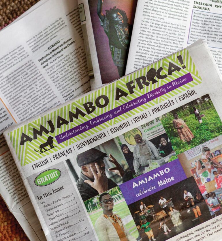Amjambo Africa, a free multilingual newspaper in Maine