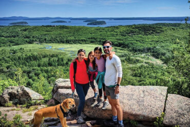 The Blanchard family in Acadia National Park
