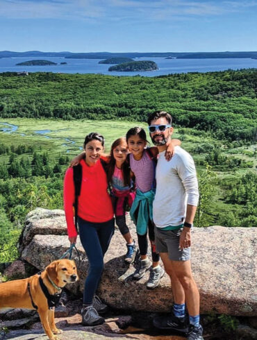 The Blanchard family in Acadia National Park