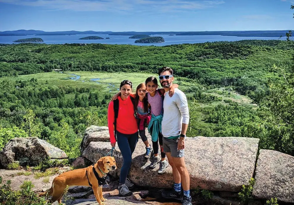 The Blanchard family in Acadia National Park