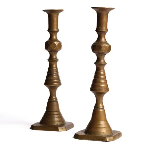 brass candlesticks from the Wiscasset Antiques Mall