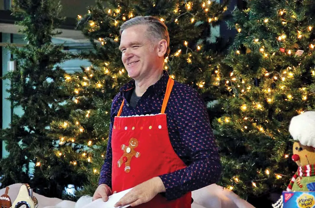 Kevin Kiley, host of the Opera House at Boothbay Harbor's Gingerbread Spectacular!
