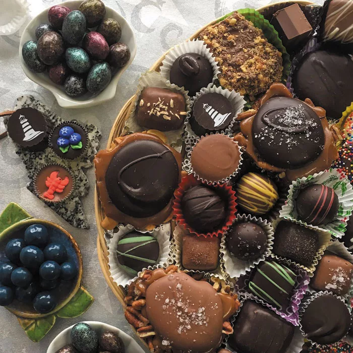 candy platter from Wilbur's of Maine
