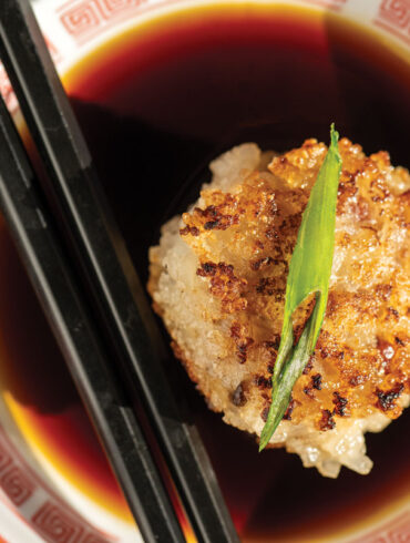 Tao Yaun's new chef de cuisine Leon Vuong introduced crispy rice balls studded with pork, Chinese sausage, and shiitake to the menu