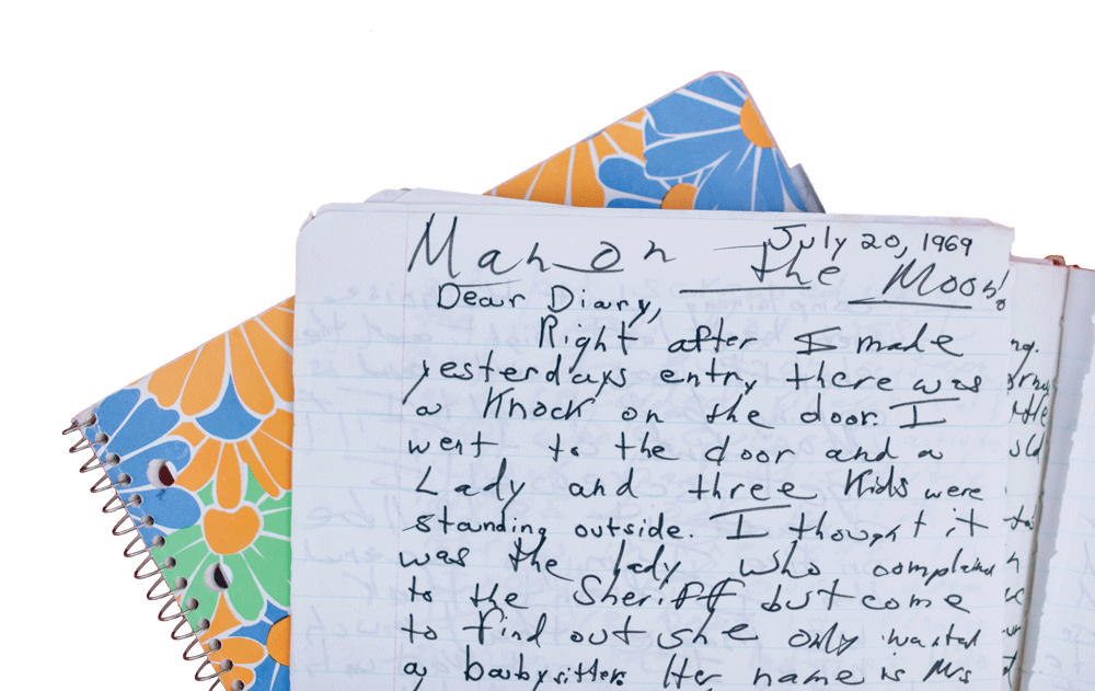 One of Lynn Bonsey's diary entries
