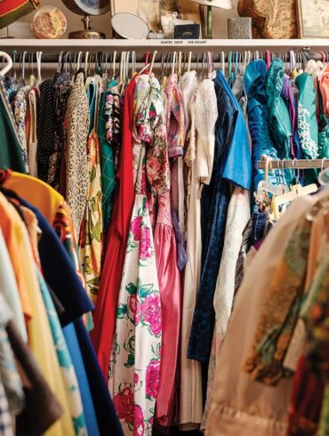 Linda Mitchell-Storer's vintage clothing and costume collection at Vintage Finery, in Orrington, Maine