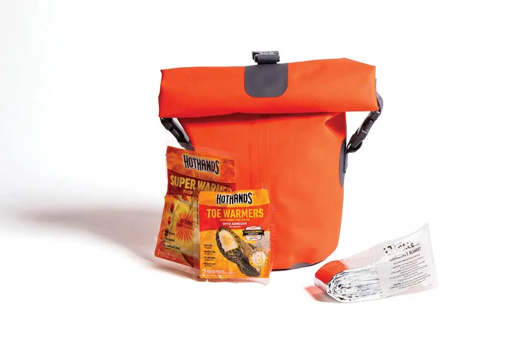 dry bag with hand and foot warmers