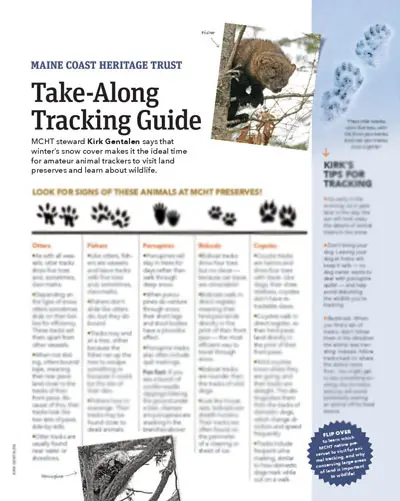 Maine Coast Heritage Trust Take-Along Tracking Guide