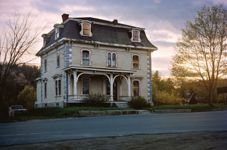 The Second Empire Treat/Peirce mansion on the corner of Route 1A and Loggin Road in Frankfort, Maine