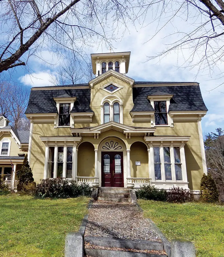 the 1870s Clipper Merchant Tea House, in Bridgton, Maine