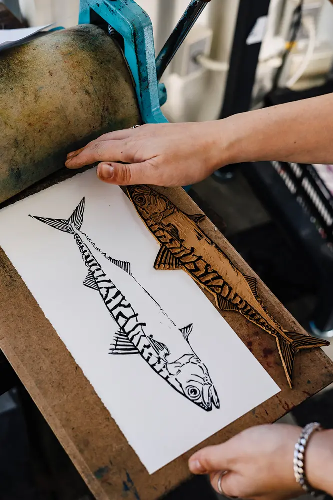 fish print by Anastasia Inciardi