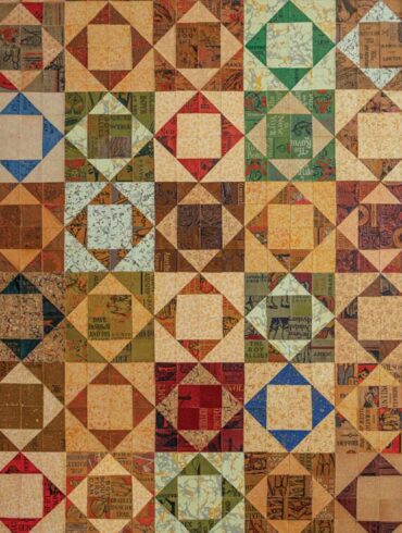 a biblioquilt by Larry Clifford of Flyleaf Gallery