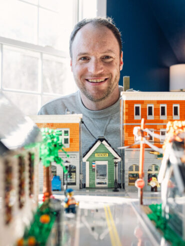 Colby Adolphsen and his lego village