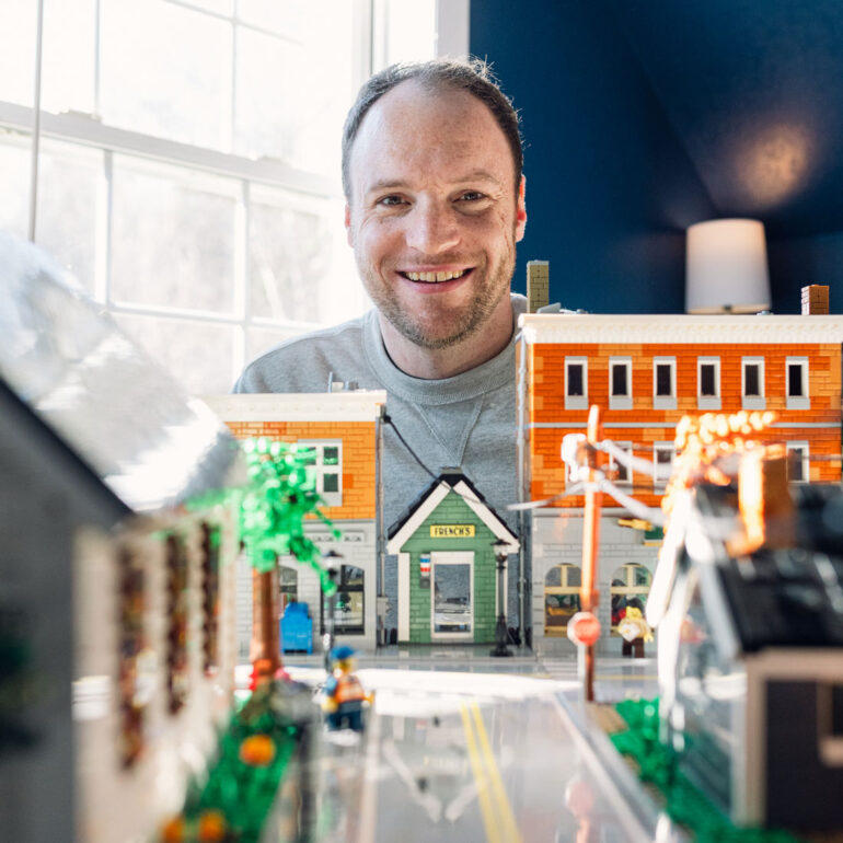Colby Adolphsen and his lego village