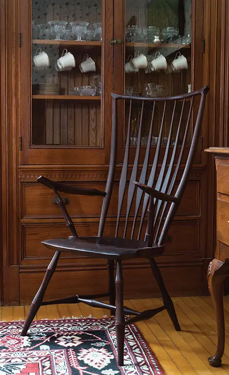 original built-in china cabinet in a Presque Isle Victorian Farmhouse