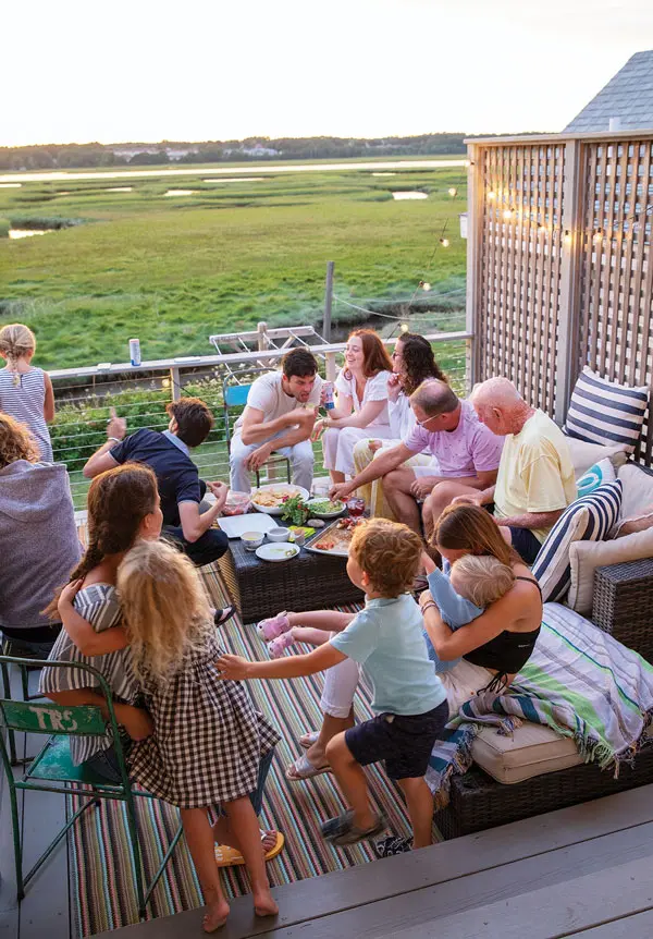 beach house deck in Wells, Maine