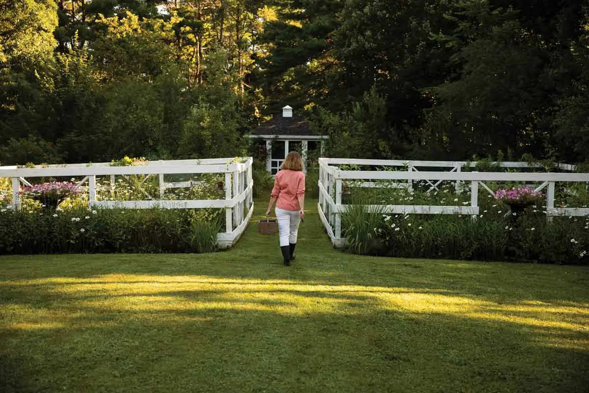 Katy Gannon-Janelle in her Falmouth garden