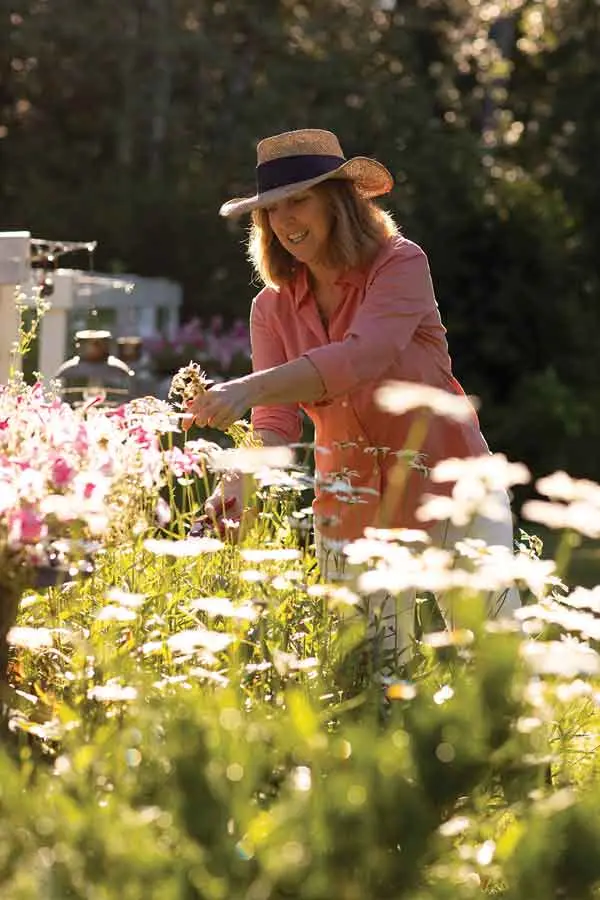 Katy Gannon-Janelle in the garden