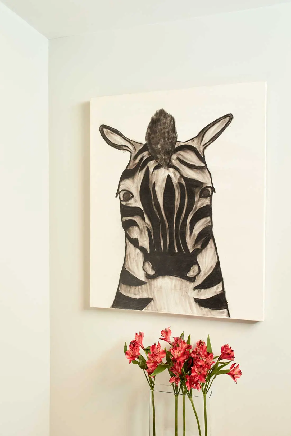 For an MDI Couple, One Renovation Led to Another zebra painting by Stephen Sumrall-Orsak