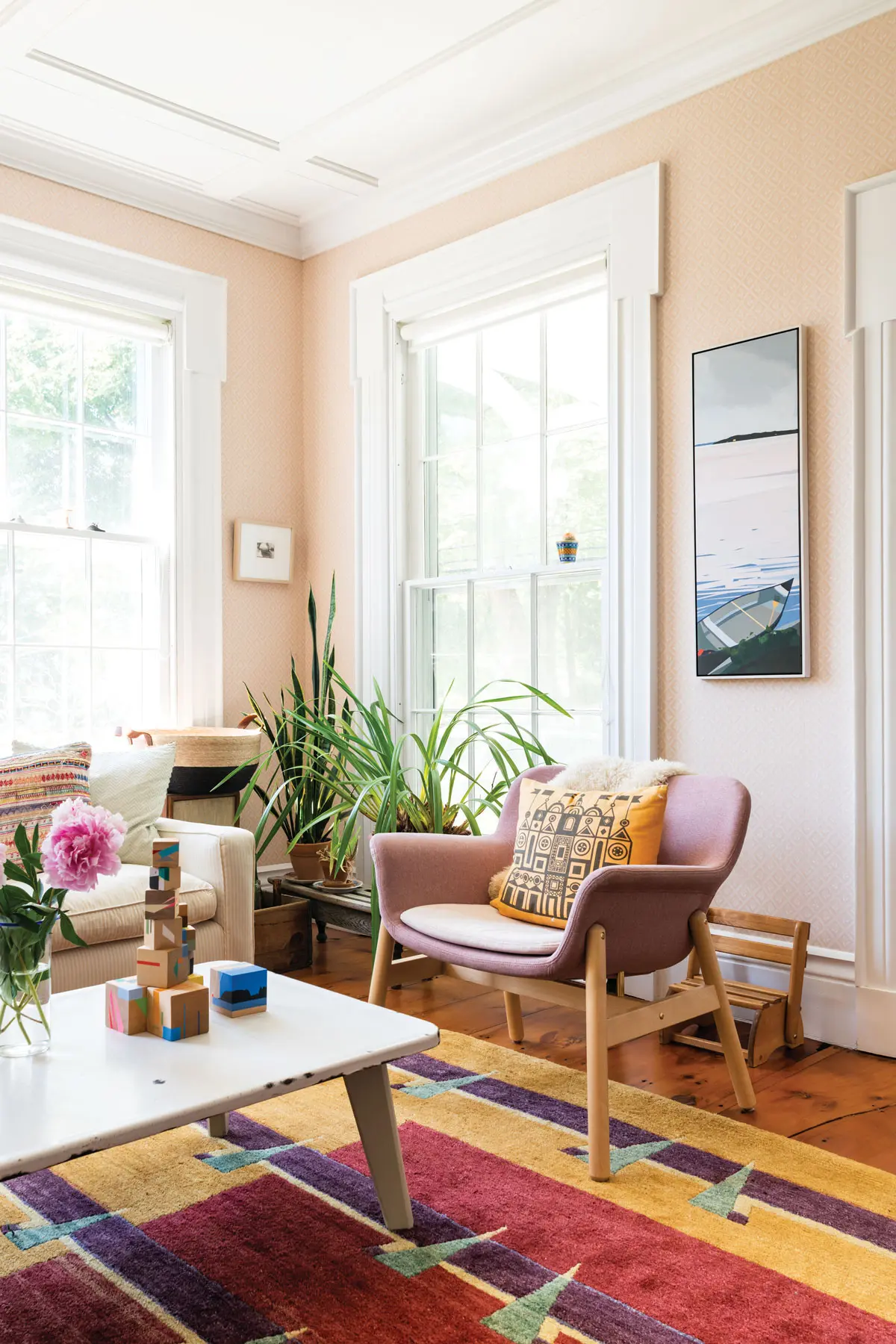 Greta Van Campen's Thomaston living room