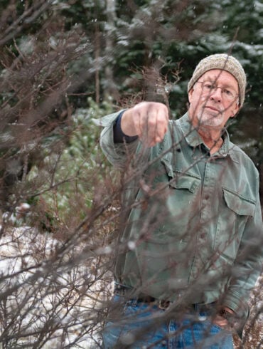 David Spahr sowing seeds of rare and endangered Maine plant on his Washington property