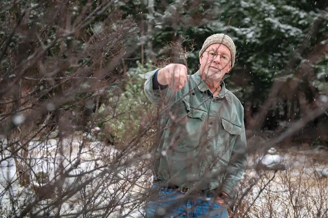 David Spahr sowing seeds of rare and endangered Maine plant on his Washington property