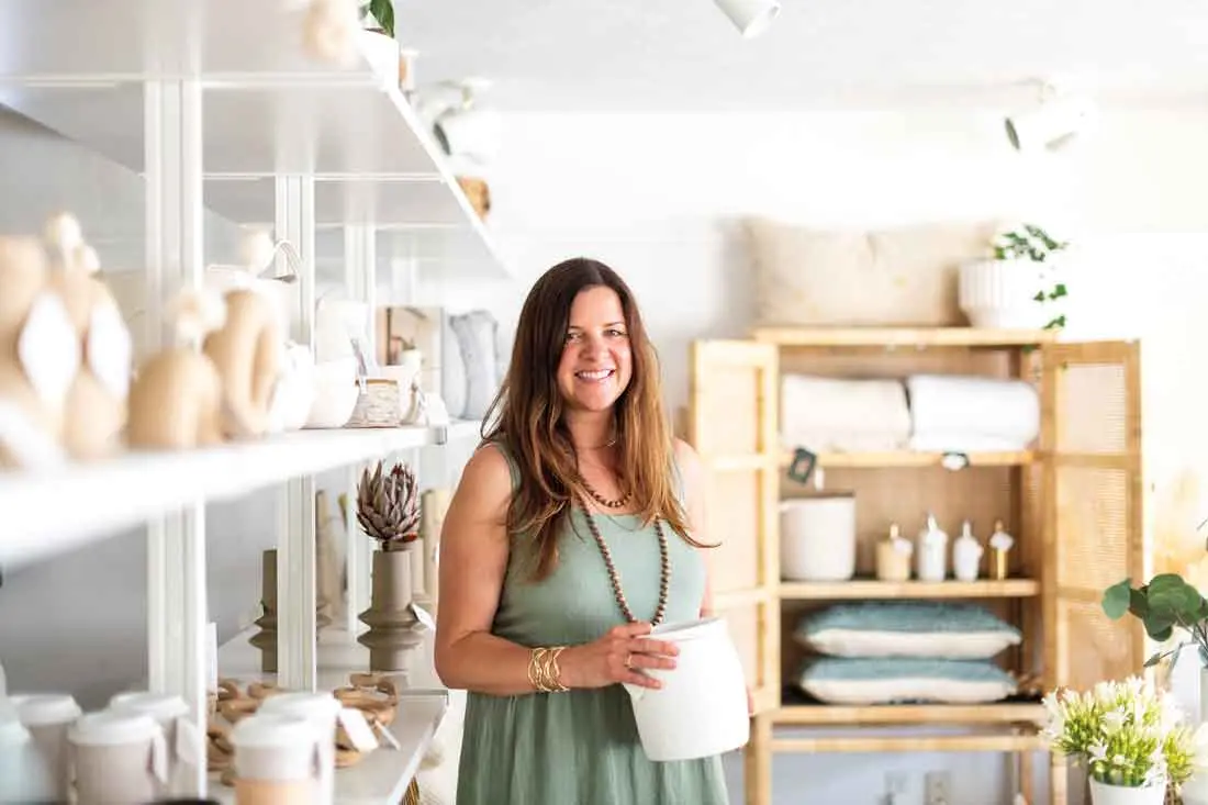 Vacant Storefronts Became a Serene New Camden Shop Holly Gagne in her new shop in Camden, Maine