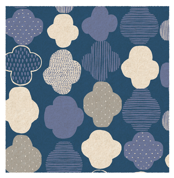 geometric floral fabric