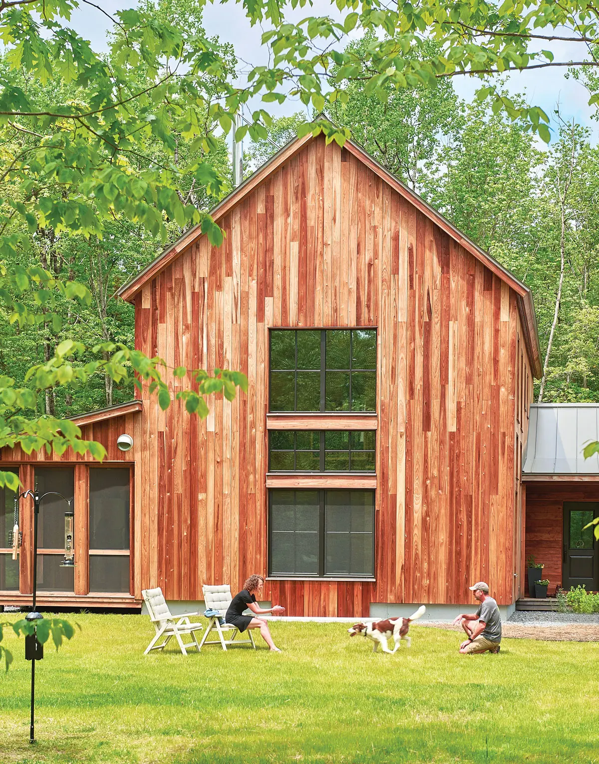 Dreaming of Building a Green Retreat? These Brunswick homeowners fell for Cambia by NFP siding after seeing it on Bowdoin’s Roux Center for the Environment.
