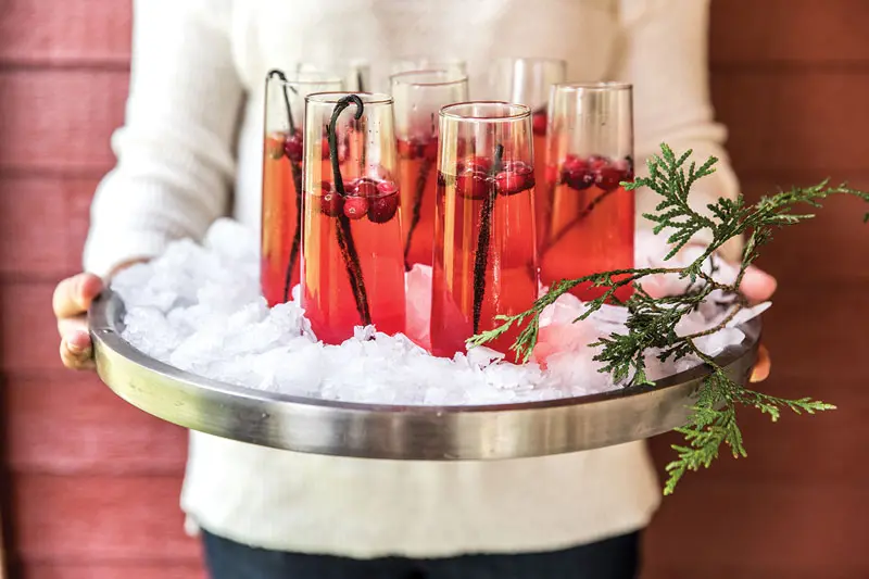 cranberry mimosas