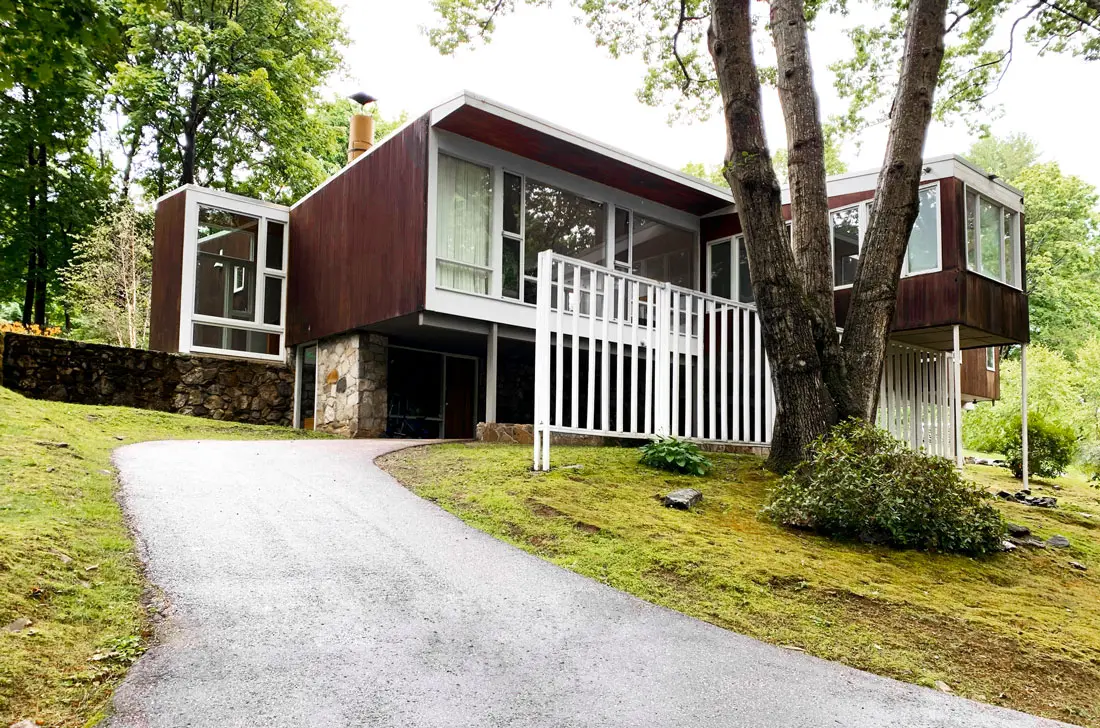 International Style home in Cape Elizabeth, Maine, designed by modernist architect Marcel Breuer