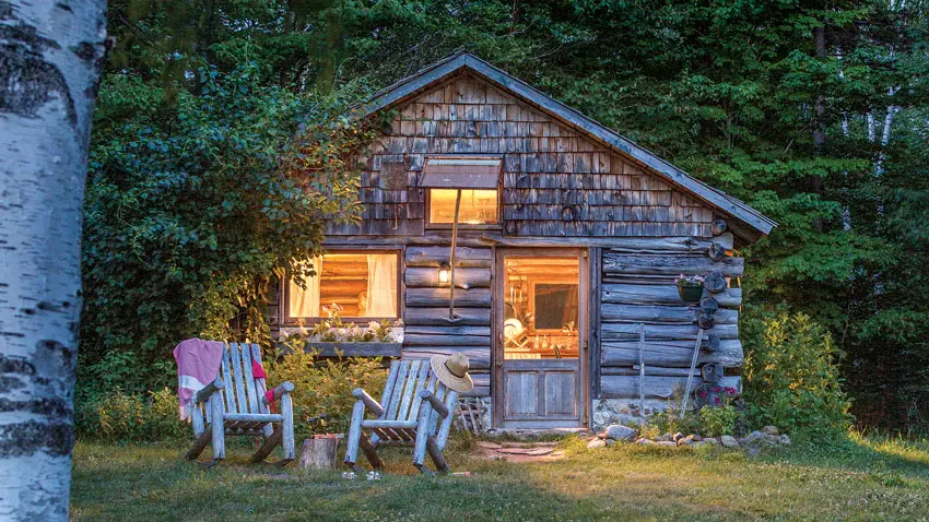 Newry, Maine, log cabin