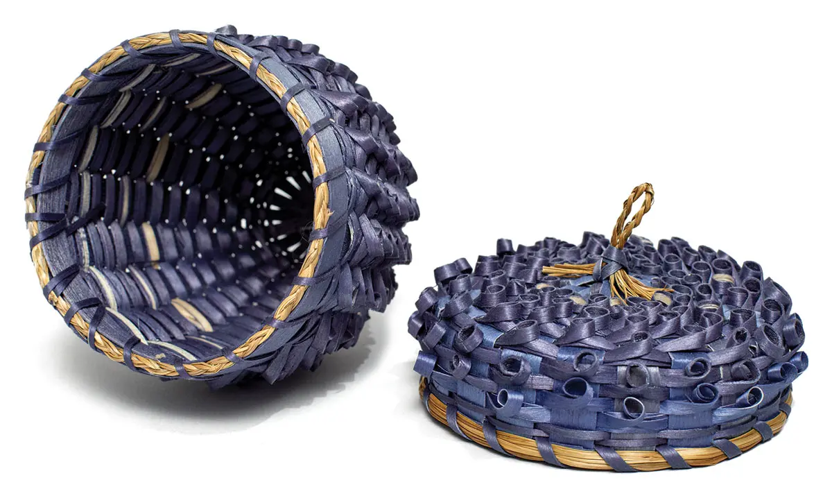 Blueberry Basket, 2009, ash and sweetgrass, by Molly Neptune Parker