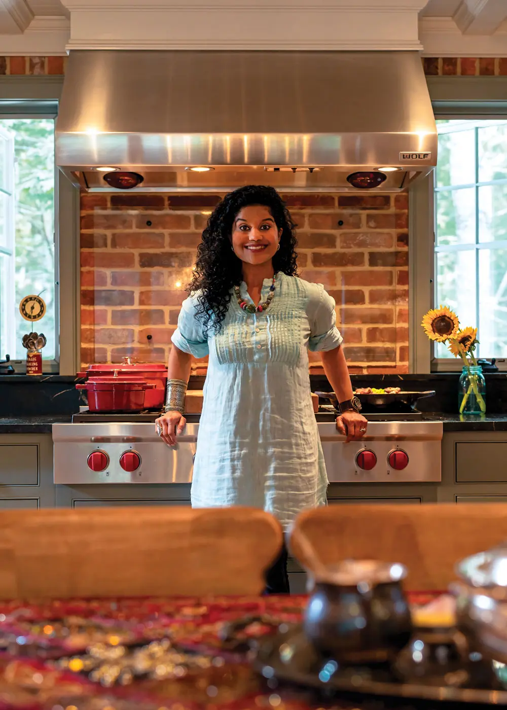 Cherie Scott of Mumbai to Maine in her Boothbay kitchen