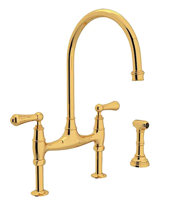 Perrin & Rowe Georgian-Era bridge kitchen faucet