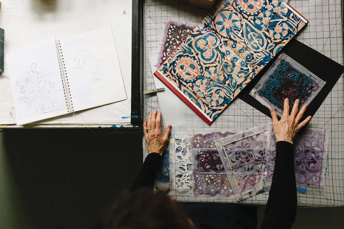 Antonia Munroe working in her Camden studio