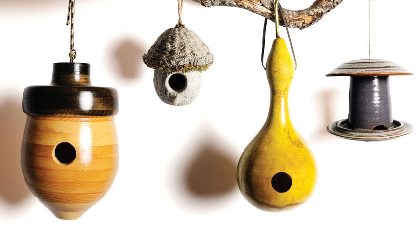 Maine-made bird feeders and birdhouses