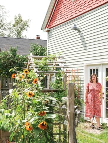 Katharine Watson outside her Portland Maine studio