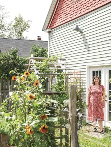 Katharine Watson outside her Portland Maine studio