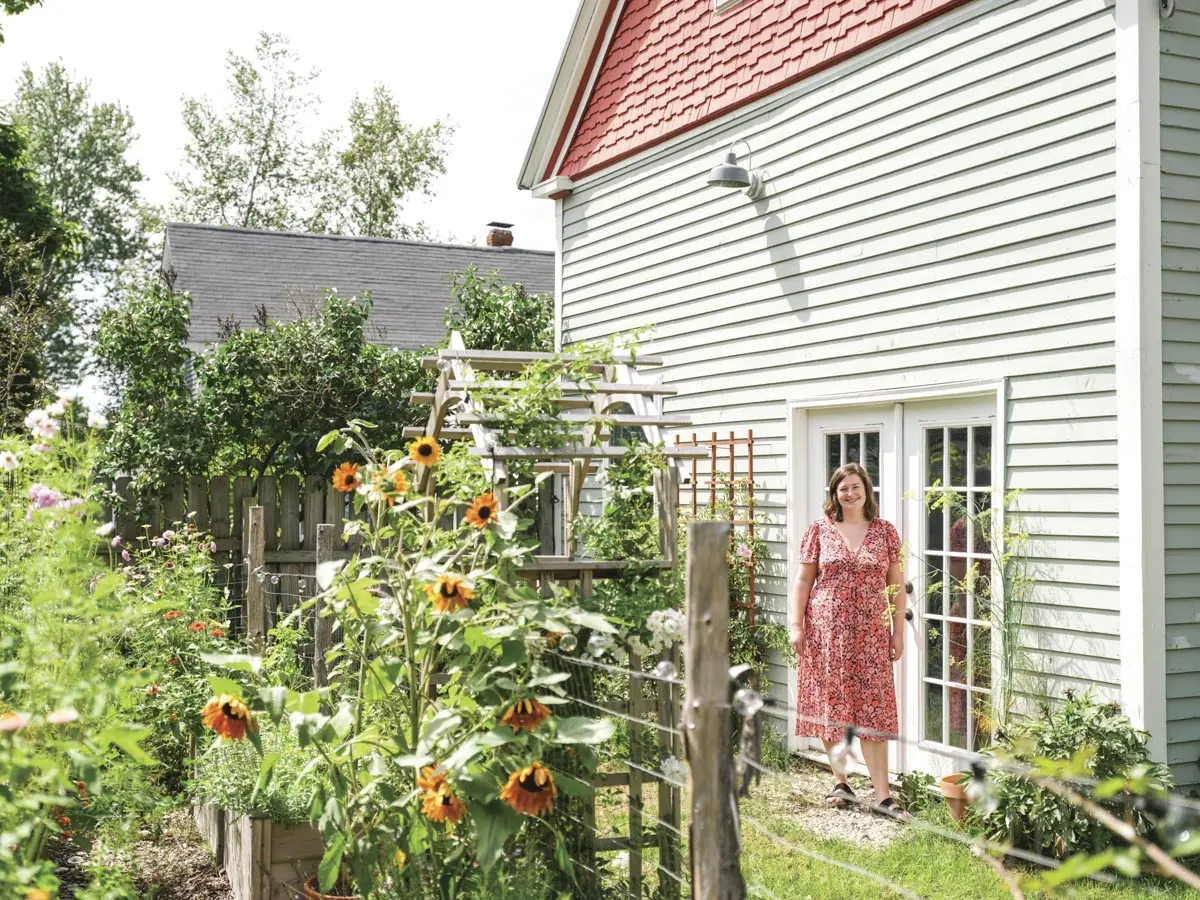 Katharine Watson outside her Portland Maine studio