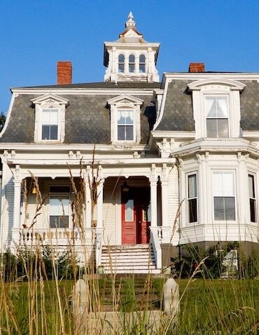 the 1872 Captain Nathaniel Stone House, located in Farmingdale, Maine
